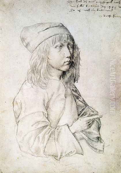 Self Portrait at 13 I Oil Painting by Albrecht Durer