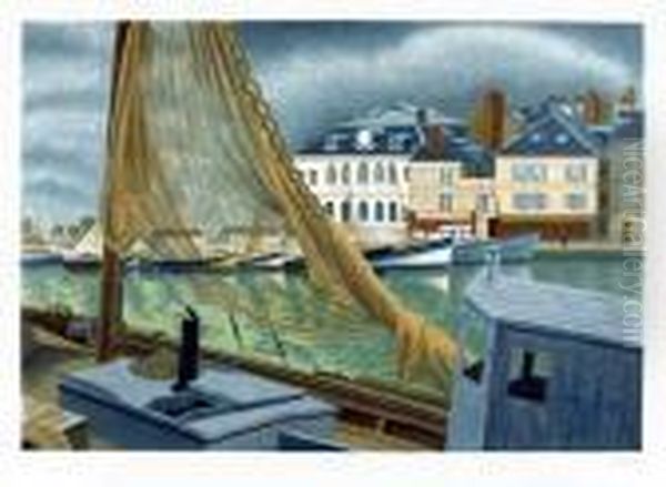 Honfleur Oil Painting by Emmanuel Marcel-Laurent