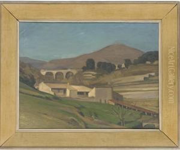 Venie Le Viaduc Oil Painting by Jean Hippolyte Marchand