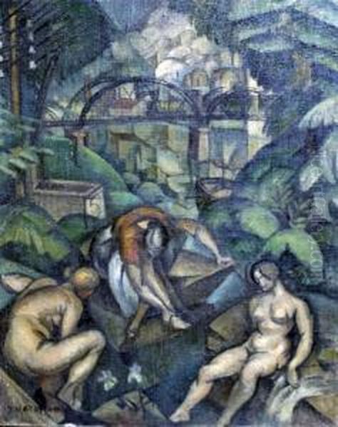 The Bathers Oil Painting by Jean Hippolyte Marchand