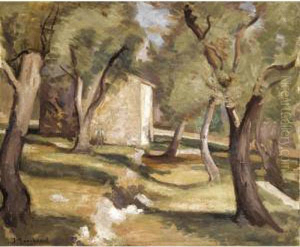 Paysage Avec Oliviers Oil Painting by Jean Hippolyte Marchand