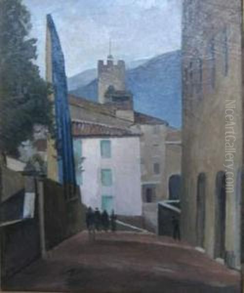 Rue De Village Oil Painting by Jean Hippolyte Marchand