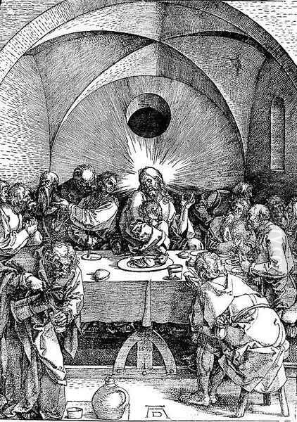 Last Supper 2 Oil Painting by Albrecht Durer