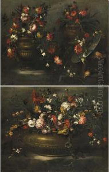 Nature Morte Con Vaso Di Fiori Oil Painting by Elisabetta Marchioni Active Rovigo