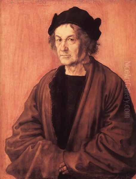 Portrait of Dürer's Father at 70 Oil Painting by Albrecht Durer