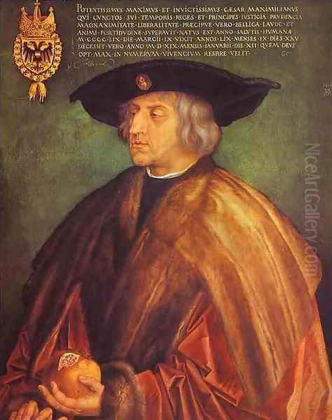 Portrait of Maximilian I Oil Painting by Albrecht Durer