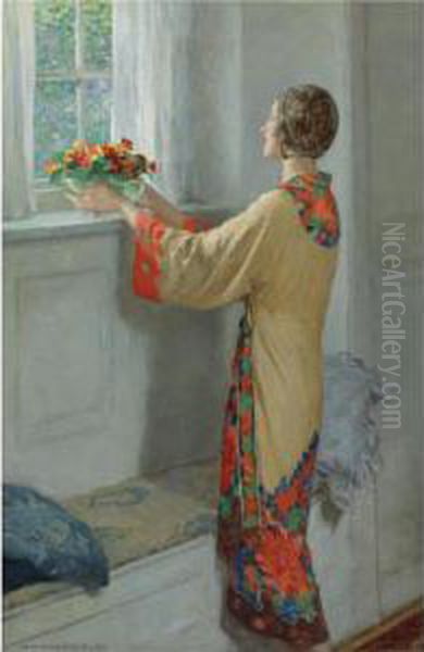 A New Day Oil Painting by William Henry Margetson