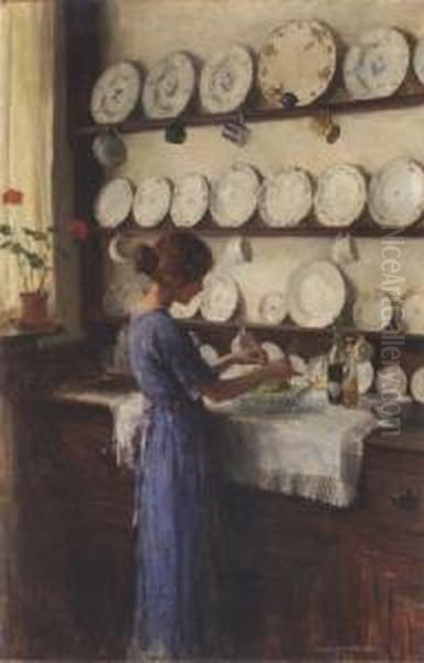 The Lady Of The House Oil Painting by William Henry Margetson