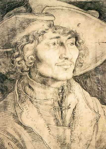 Portrait of a Young Man 3 Oil Painting by Albrecht Durer