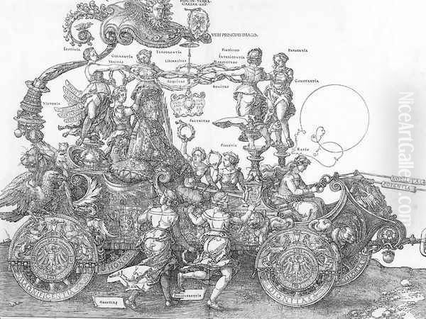 Triumphal Chariot (1-2) Oil Painting by Albrecht Durer