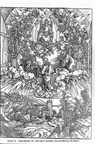 St John In The Clouds Oil Painting by Albrecht Durer