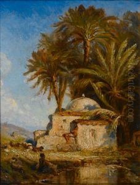 Tomb Of A Sheik Oil Painting by Prosper Georges Ant. Marilhat