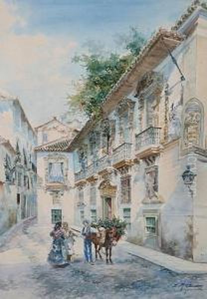 Granada Oil Painting by Enrique Marin Higuero