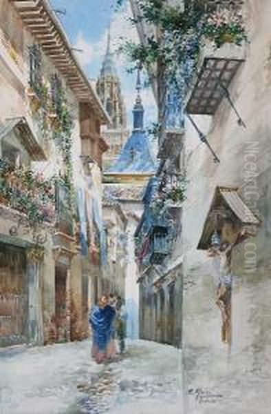 Toledo Oil Painting by Enrique Marin Higuero