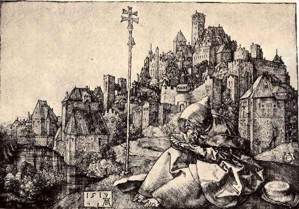 St. Anthony At the City Oil Painting by Albrecht Durer