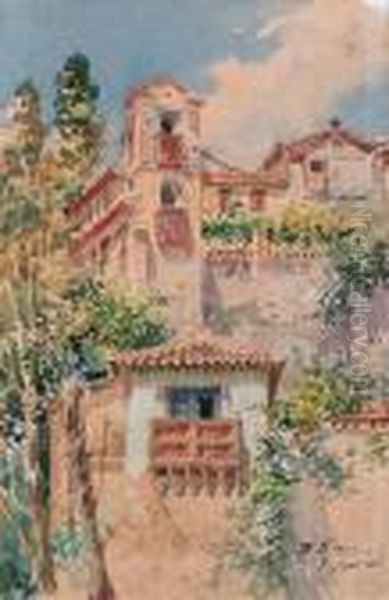 Casas De Granada Oil Painting by Enrique Marin Higuero