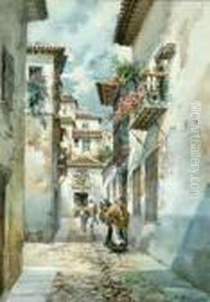 Calle De Granada. Oil Painting by Enrique Marin Higuero