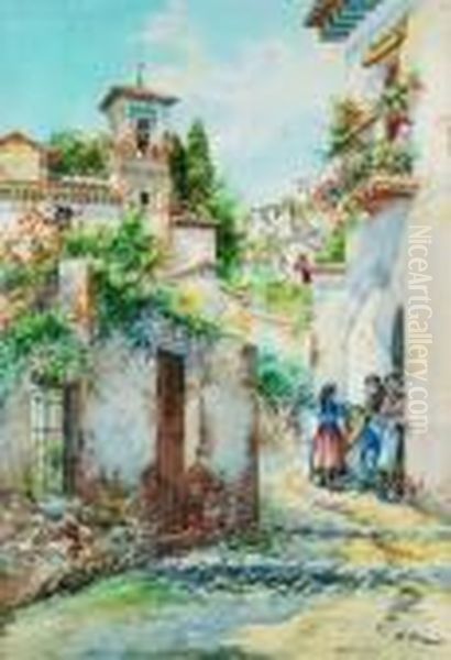 Granada Oil Painting by Enrique Marin Higuero