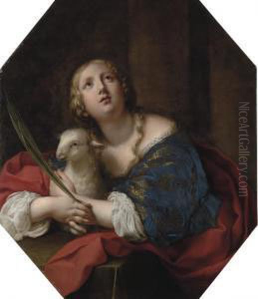 Saint Agnes Oil Painting by Onorio Marinari