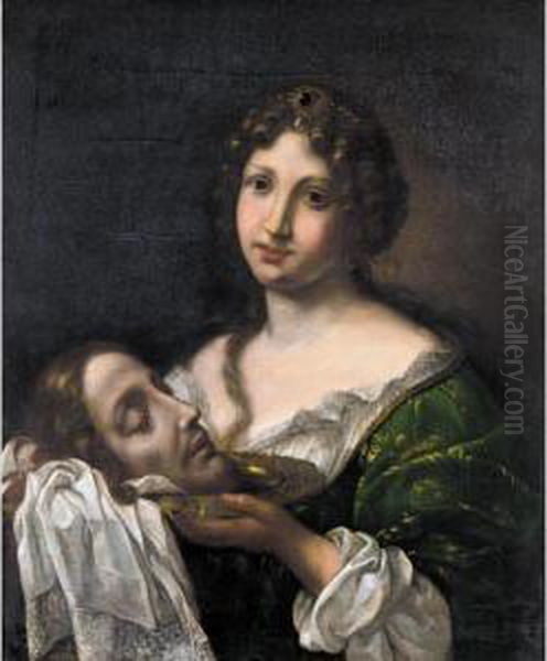 Salome With The Head Of Saint John The Baptist Oil Painting by Onorio Marinari