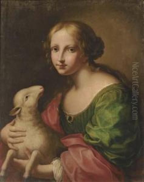 Saint Agnes Oil Painting by Onorio Marinari