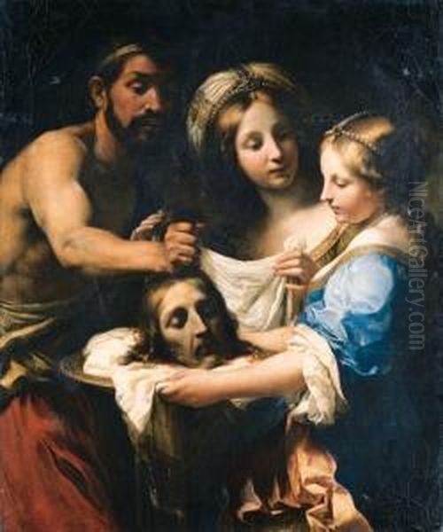 Salome With The Head Of Saint John The Baptist Oil Painting by Onorio Marinari