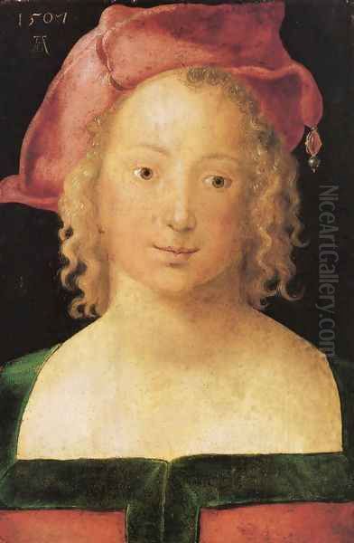 Portrait of a Young Girl Oil Painting by Albrecht Durer