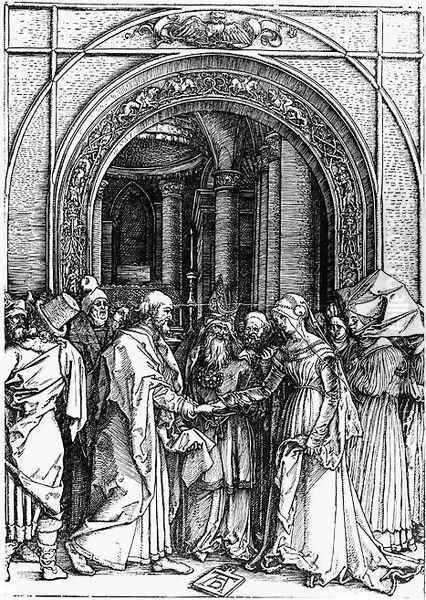 Betrothal of the Virgin Oil Painting by Albrecht Durer