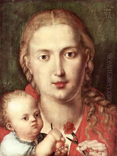 The Madonna of the Carnation Oil Painting by Albrecht Durer