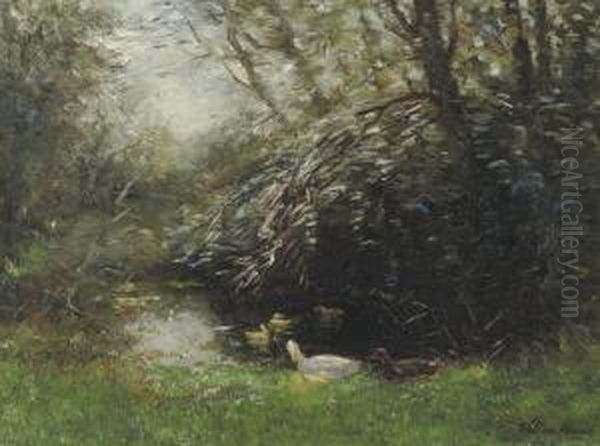 In The Shady Pond Oil Painting by Willem Maris