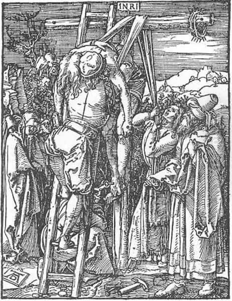 Small Passion, 26. The Descent from the Cross Oil Painting by Albrecht Durer