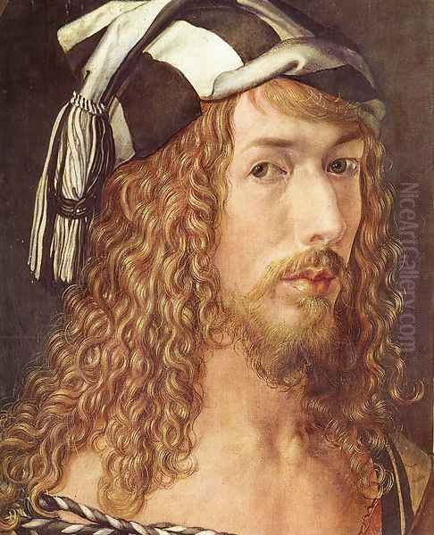 Self-Portrait at 26 (detail) Oil Painting by Albrecht Durer