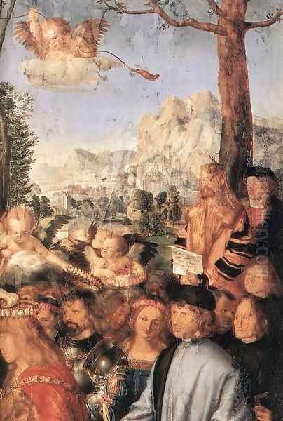 Feast of the Rose Garlands (detail 2) Oil Painting by Albrecht Durer