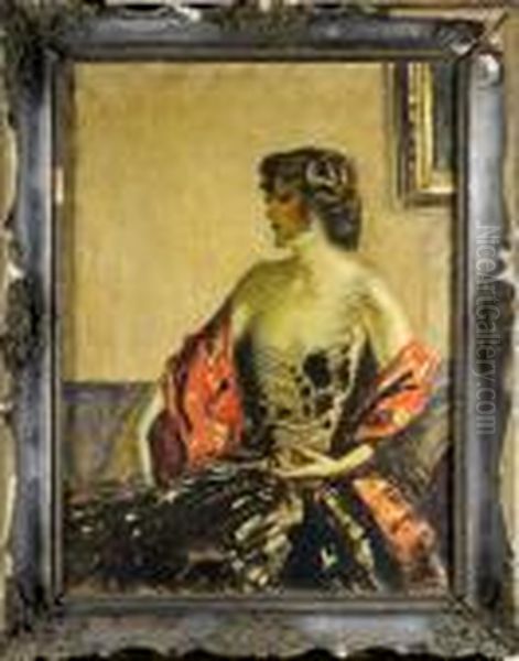 Femme Dans Un Interieur Oil Painting by Louis Mark