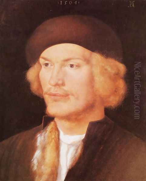 Portrait of a Young Man Oil Painting by Albrecht Durer