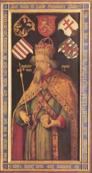 Portrait of Kaiser Sigismunds Oil Painting by Albrecht Durer