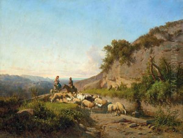 War Der Sohn Und Schuler Von 
Karoly Marko Dem Alteren. Er Studierteab 1851 In Wien Bei C. Rahl. 
Landschaftsdarstellungen Von Andreasmarko Befinden Sich Heute U. A. In 
Museen In Bologna Oil Painting by Andreas Marko