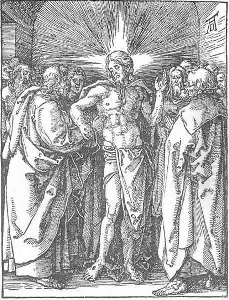 Small Passion, 33. The Incredulity of St Thomas Oil Painting by Albrecht Durer