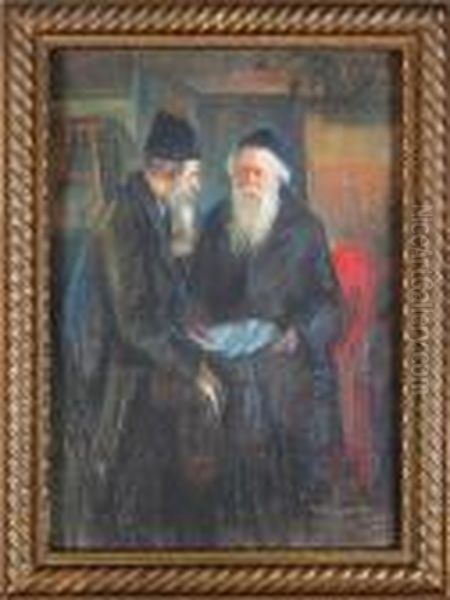 Zydzi Krakowscy Oil Painting by Artur Markowicz