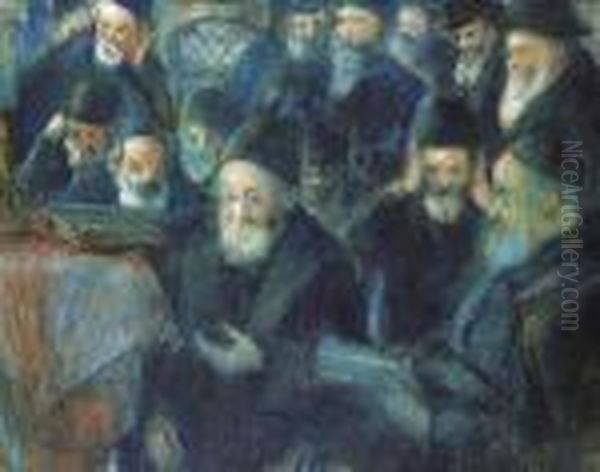 Minyan Oil Painting by Artur Markowicz