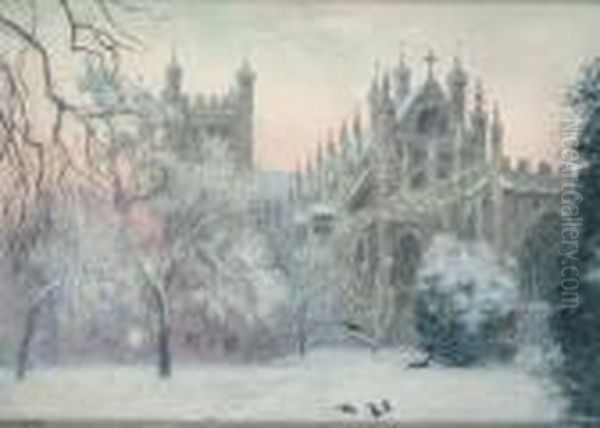 Exeter Cathedral Oil Painting by Claude Marks