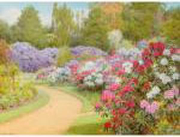 The Rhododendron Walk Oil Painting by George Marks