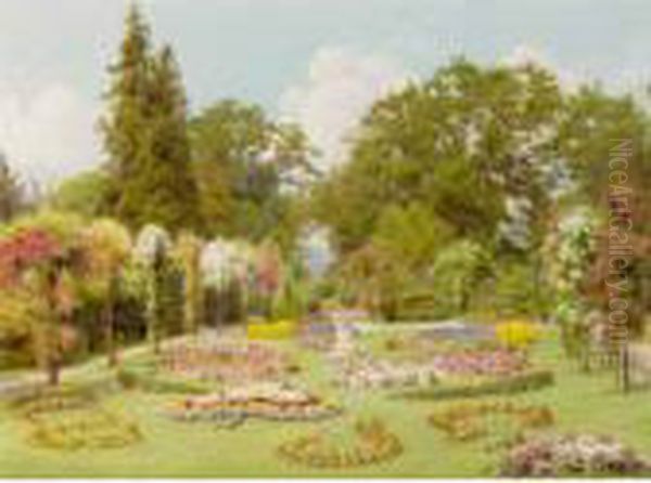 The Rose Garden Oil Painting by George Marks