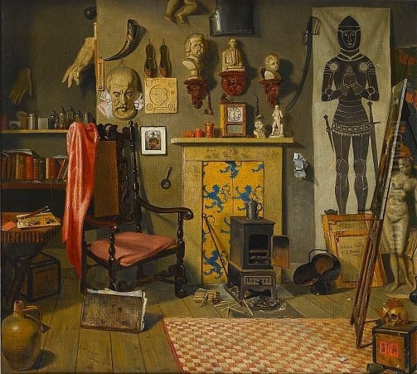 The Artist's Studio Oil Painting by Henry Stacy Marks