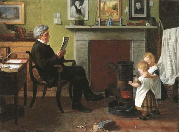 In Father's Study Oil Painting by Henry Stacy Marks