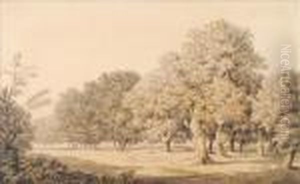 The Park At Windsor Oil Painting by William Marlow