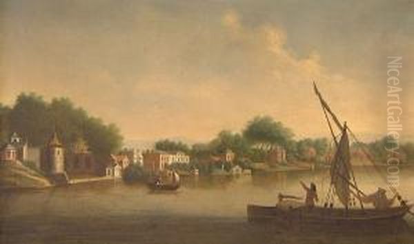 Twickenham From The River Oil Painting by William Marlow