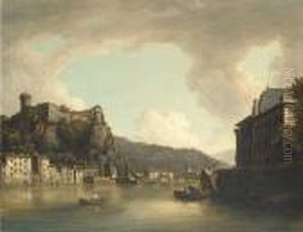 View Of The Chateau Of Pierre Encise, Lyon Oil Painting by William Marlow