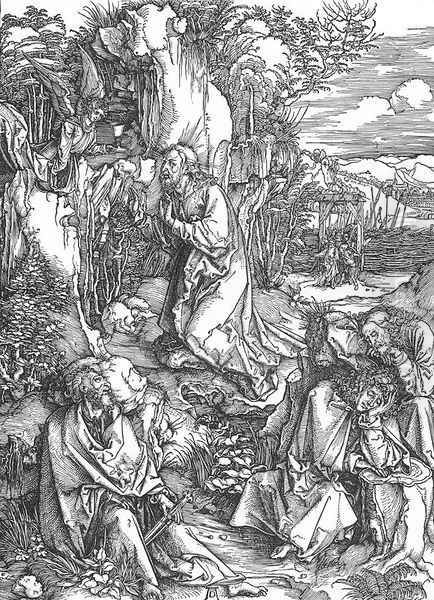 The Large Passion 2. Christ on the Mount of Olives Oil Painting by Albrecht Durer