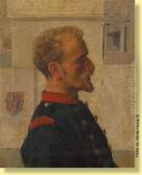 Ernest Marneffe 2 Octobre 1889, Dediee Au Camarade Oil Painting by Ernest Marneffe